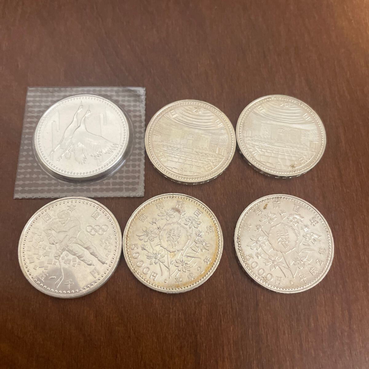 ☆1円〜　 記念硬貨　5000円硬貨　長野オリンピック　裁判所百年　皇太子殿下御成婚記念　銀貨　シルバー　6枚　30,000円分_2