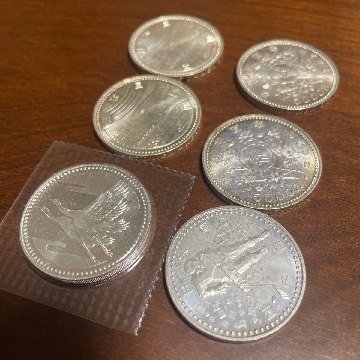 ☆1円〜　 記念硬貨　5000円硬貨　長野オリンピック　裁判所百年　皇太子殿下御成婚記念　銀貨　シルバー　6枚　30,000円分_3
