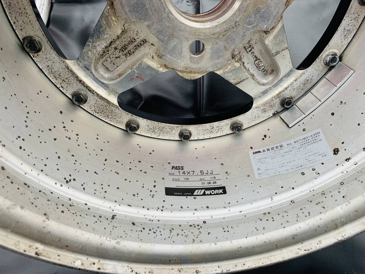ワーク エクイップ 01 14インチ 7.5JJ ＋16 PCD100 4H 2本 WORK EQUIP 