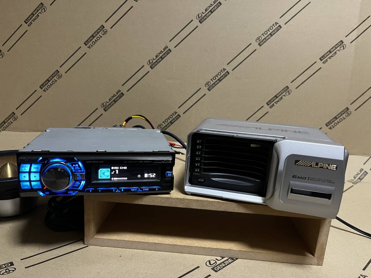 ALPINE 6連MDチェンジャー MHA-S670 MHA-S670 ALPINE 動作品 Car Audio