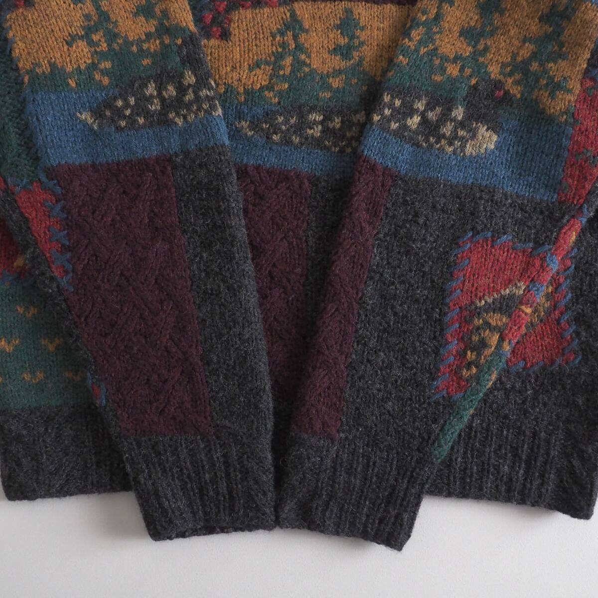 ウールリッチ Woolrich ウール100％ ニット セーター パッチワーク 