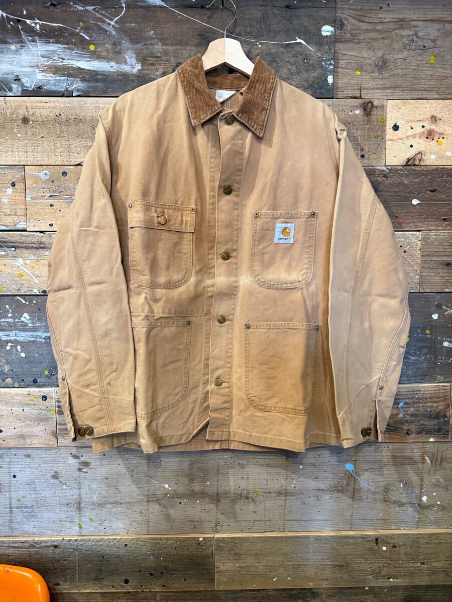 ビンテージ Carhartt カバーオール ワークジャケット ブラウン USA製 
