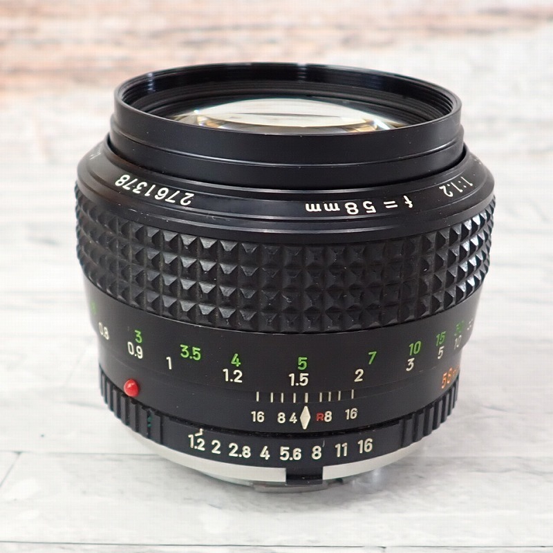 【hanairo】Mブラック/1点 □FK-10795 minolta MC ROKKOR 1:1.2 f=58mm 20250129 MC Minolta