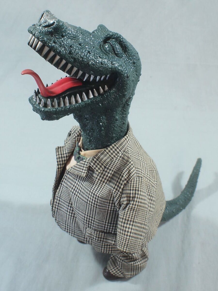 ■希少 珍品 当時物 1987年 バンダイ It's Q I'm RYUNOSUKE IJUIN 恐竜 ソフビ ぬいぐるみ 人形 フィギュア 怪獣 昭和レトロ ビンテージ■_1