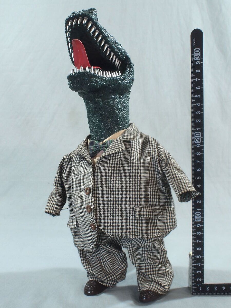 ■希少 珍品 当時物 1987年 バンダイ It's Q I'm RYUNOSUKE IJUIN 恐竜 ソフビ ぬいぐるみ 人形 フィギュア 怪獣 昭和レトロ ビンテージ■_3