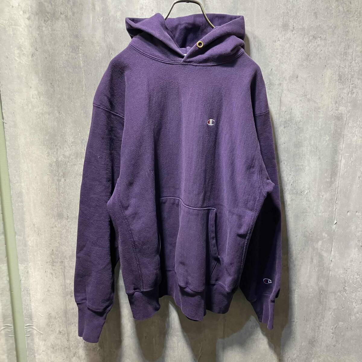 90s champion reverse weave one point logo hoodie ワンポイントロゴ 