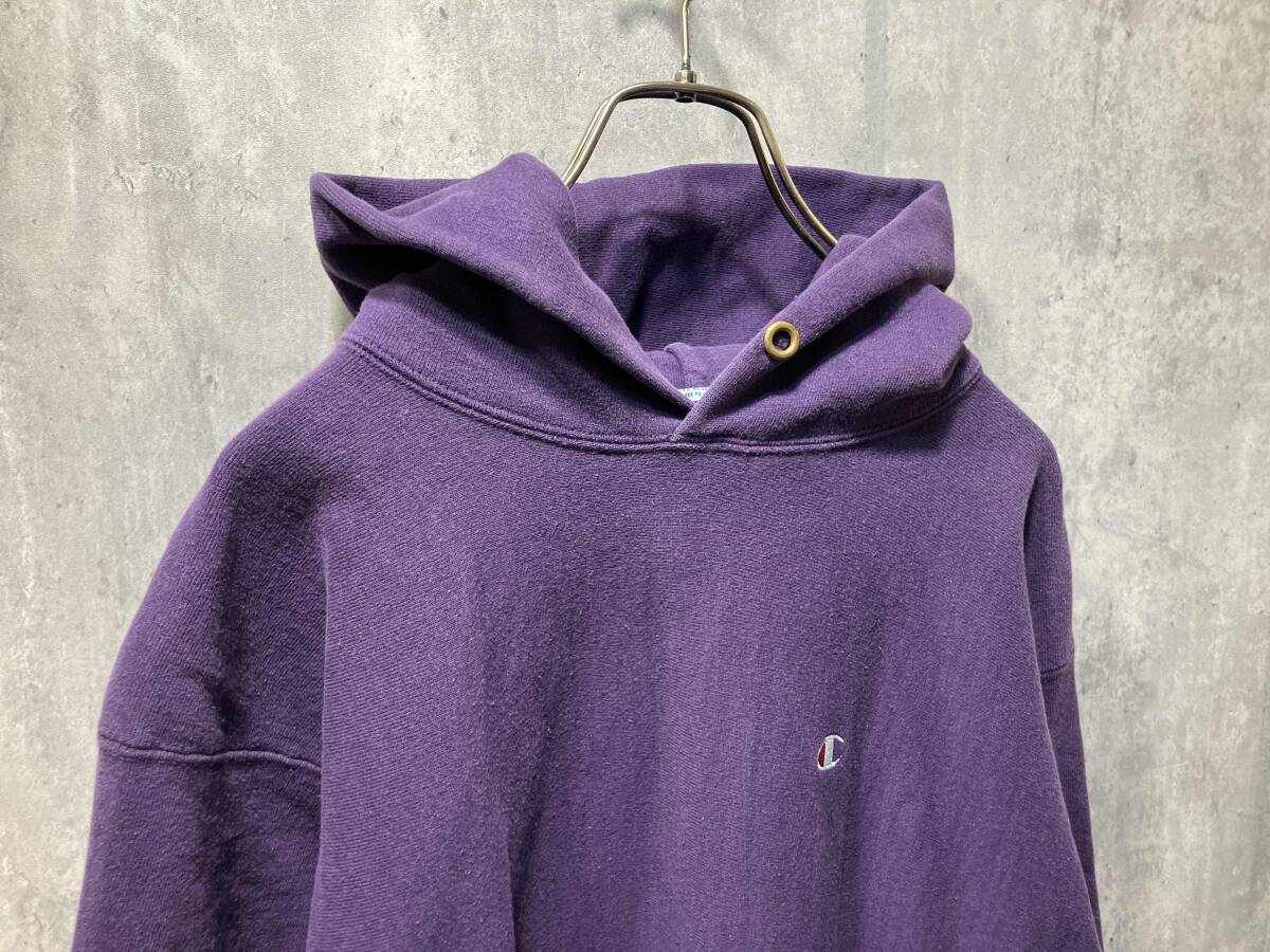 90s champion reverse weave one point logo hoodie ワンポイントロゴ 
