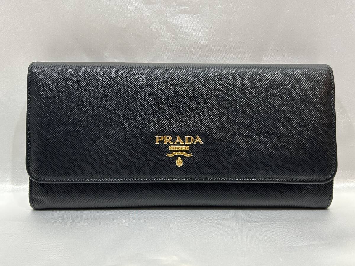 PRADA プラダ サフィアーノ マルチカラー 長財布 黒系 【公式通販】