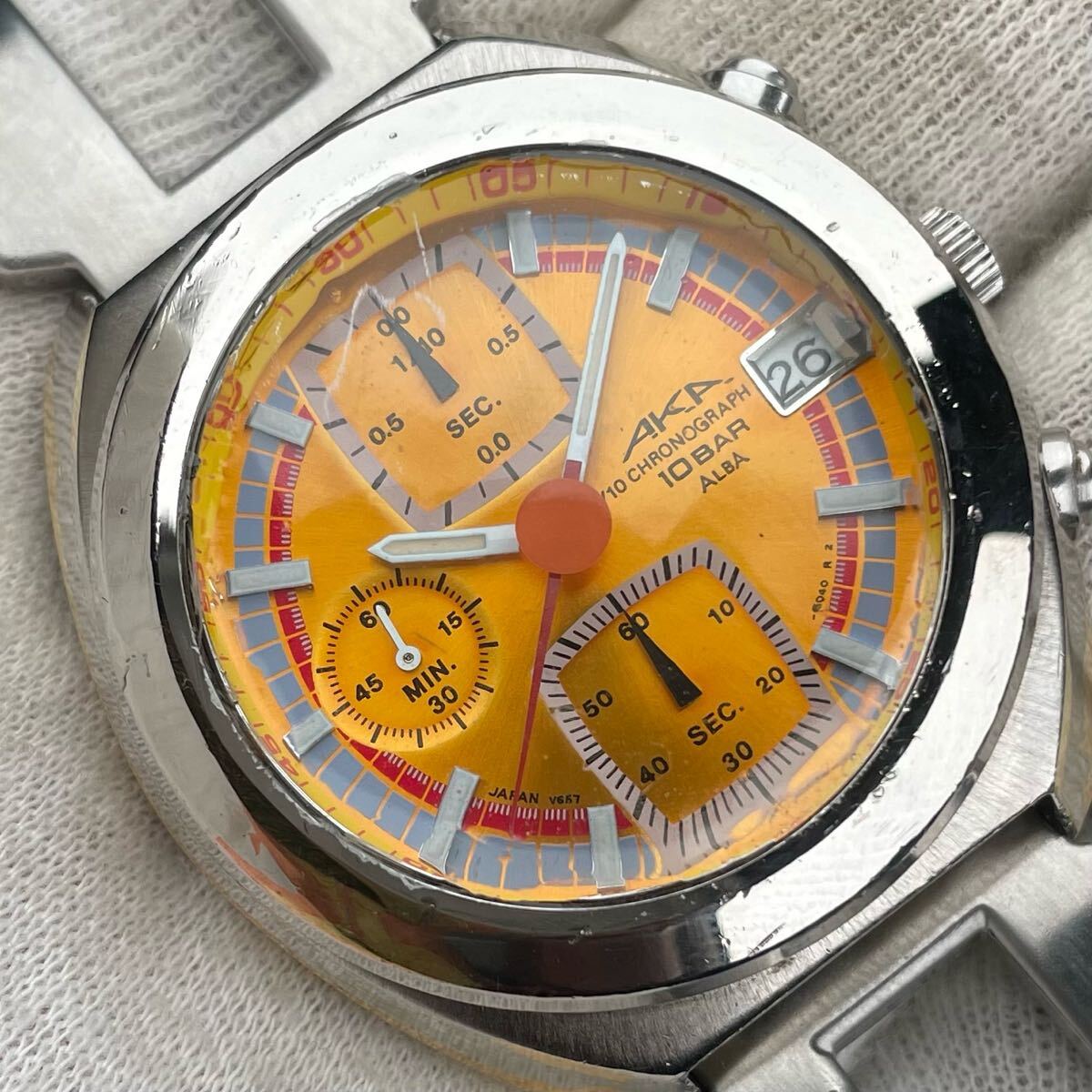 33 ビンテージ精工舎SEIKOセイコー ALBA アルバ V657-6030 AKA QZ 