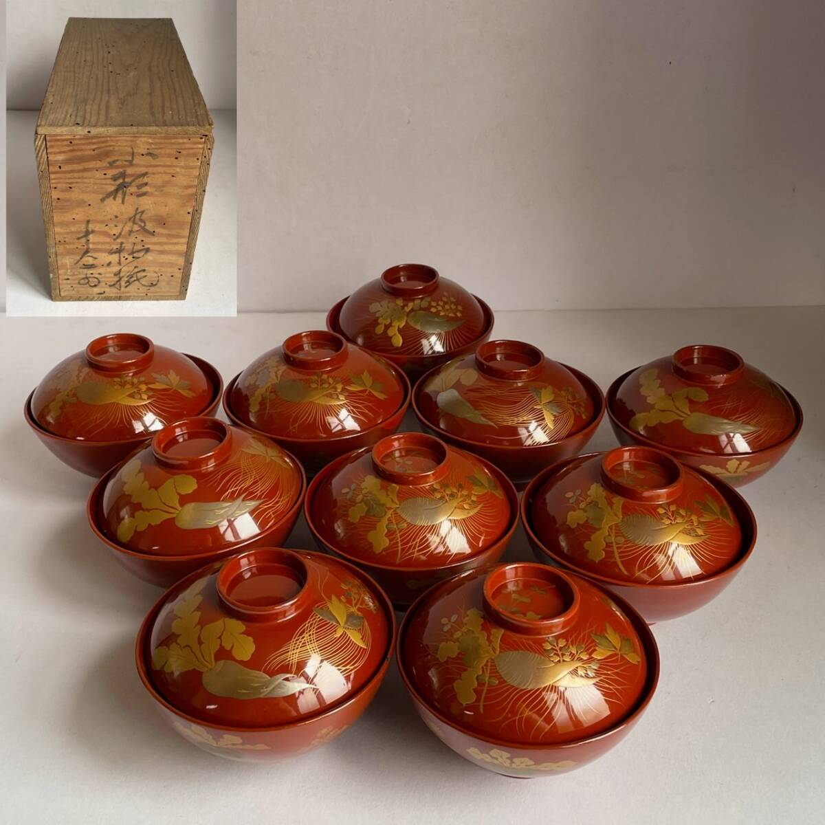 輪島塗 共箱 茶道具 メルカリ - 扇面蒔絵》四段重箱が入荷いたしました