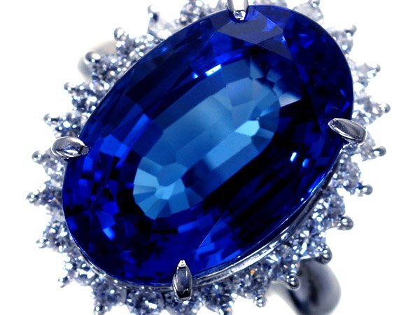 1円～【ジュエリー極】極上品！極上天然特大タンザナイト12.13ct＆極上ダイヤモンド0.66ct 超高級Pt900リング h7096okr【送料無料】_1