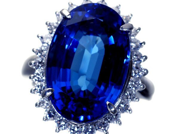 1円～【ジュエリー極】極上品！極上天然特大タンザナイト12.13ct＆極上ダイヤモンド0.66ct 超高級Pt900リング h7096okr【送料無料】_2