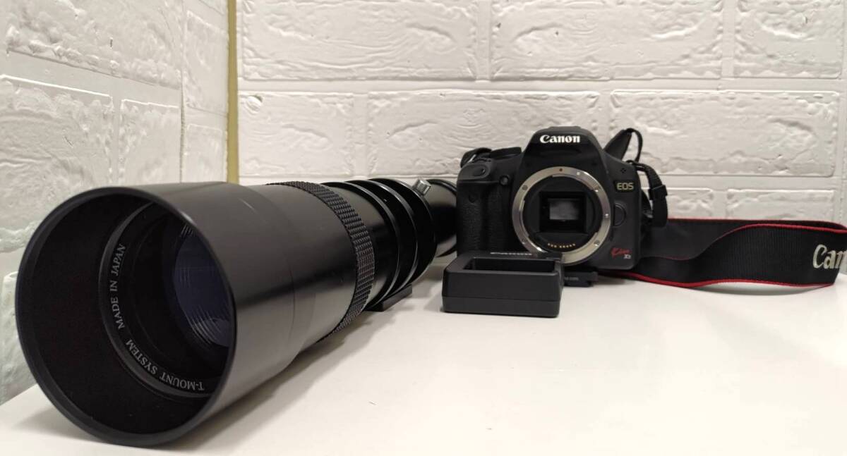 美品】Canon Kiss X3 デジタル一眼レフ レンズ、フィルム、カバン付