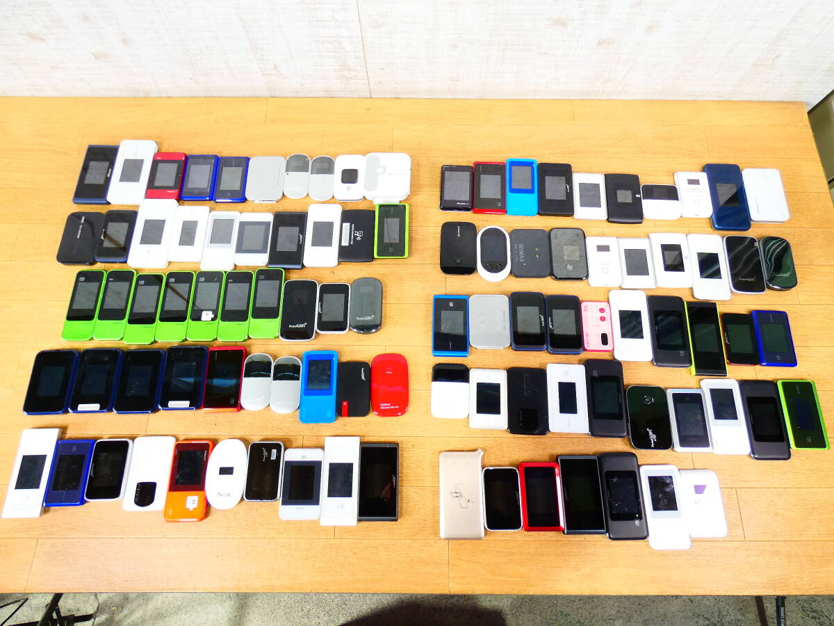 ▲モバイルルーター ポケットWi-Fi まとめて97点 WiMAX/Pocket wifi/Wi-Fi WALKER他 docomo au UQ ソフトバンク等 ※ジャンク品 ＠80_1