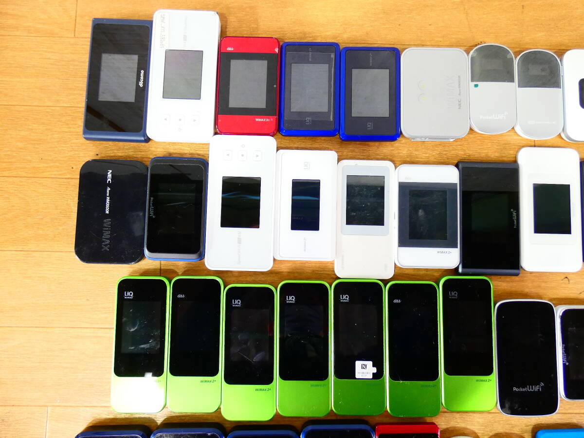 ▲モバイルルーター ポケットWi-Fi まとめて97点 WiMAX/Pocket wifi/Wi-Fi WALKER他 docomo au UQ ソフトバンク等 ※ジャンク品 ＠80_2