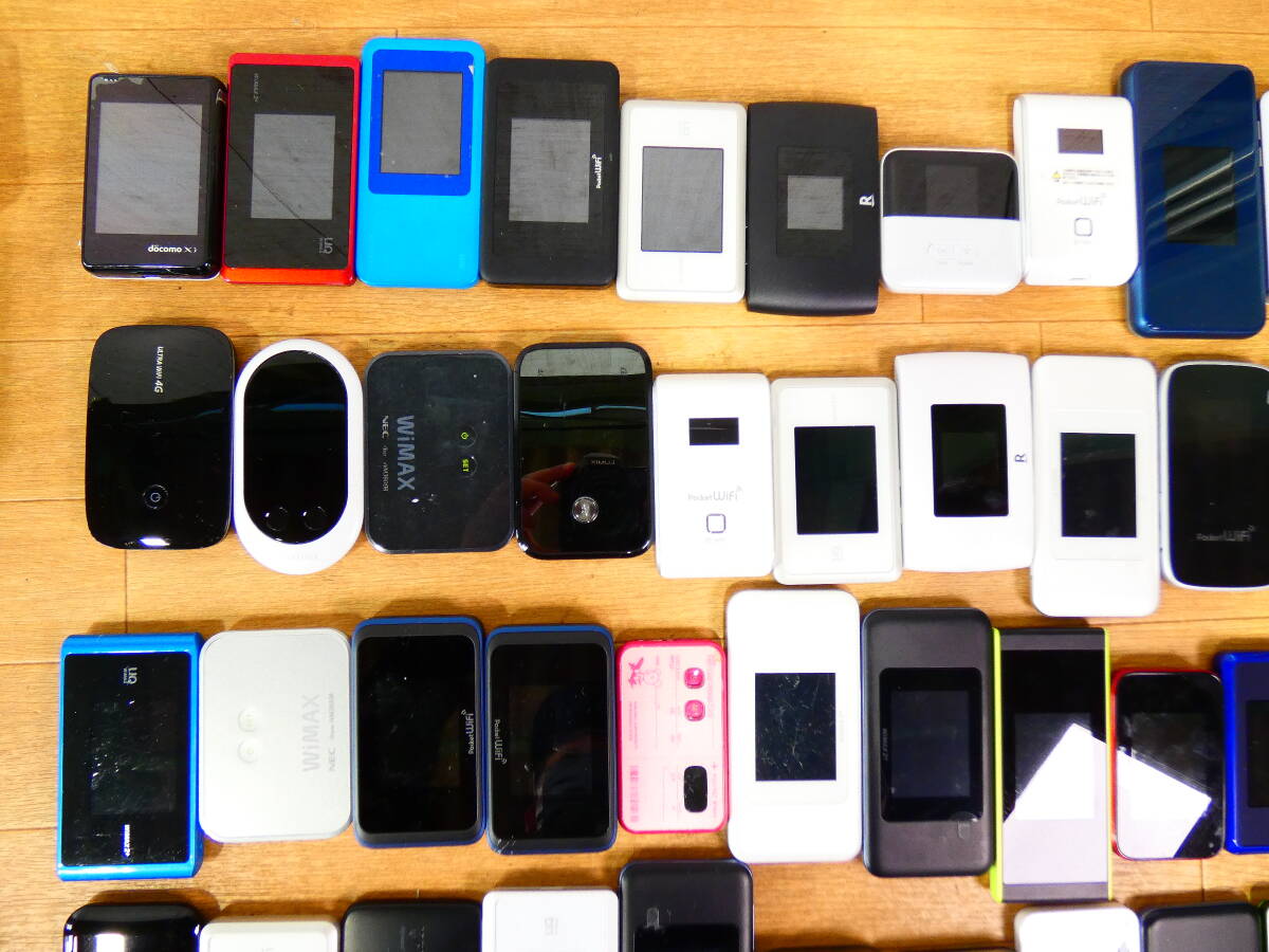 ▲モバイルルーター ポケットWi-Fi まとめて97点 WiMAX/Pocket wifi/Wi-Fi WALKER他 docomo au UQ ソフトバンク等 ※ジャンク品 ＠80_6