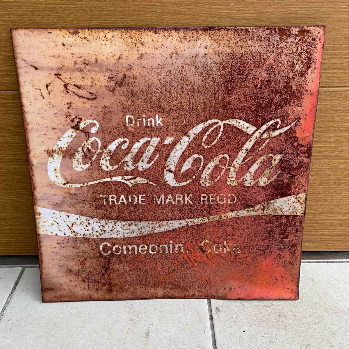コカコーラ Coca-Cola 看板 昭和レトロ : ビンテージ ホーロー 丸型
