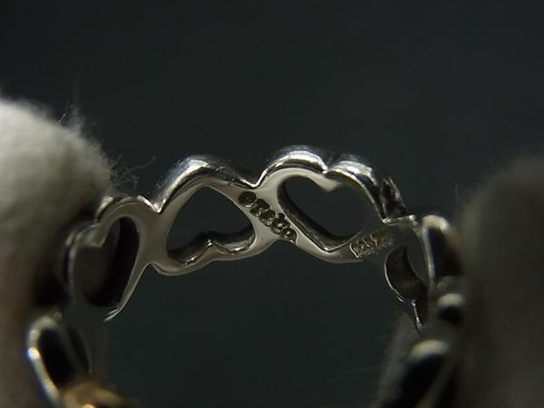 1円 ■美品■ TIFFANY＆Co ティファニー SV925×K18 750 18金 ハート リング 指輪 アクセサリー 約9号 シルバー系×ゴールド系 FF5167_4
