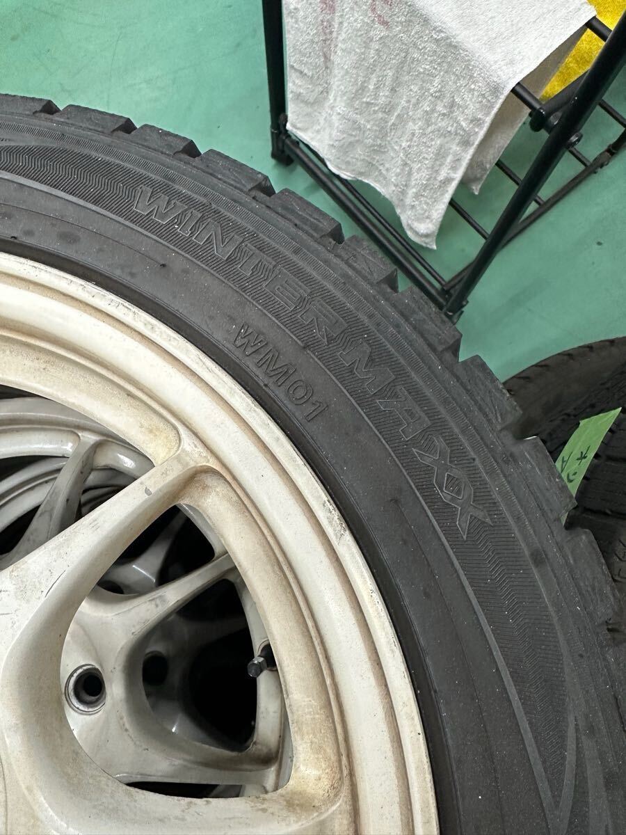 dc2インテグラ タイプR 96spec 純正ホイール　 15インチ 6J+50 pcd114.3 4本 スタッドレス付き 着払い 直接引き取り可能_10