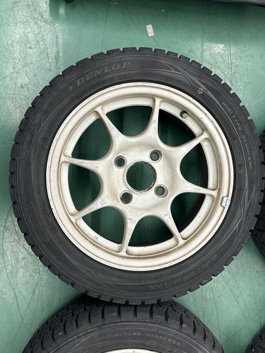 dc2インテグラ タイプR 96spec 純正ホイール　 15インチ 6J+50 pcd114.3 4本 スタッドレス付き 着払い 直接引き取り可能_3