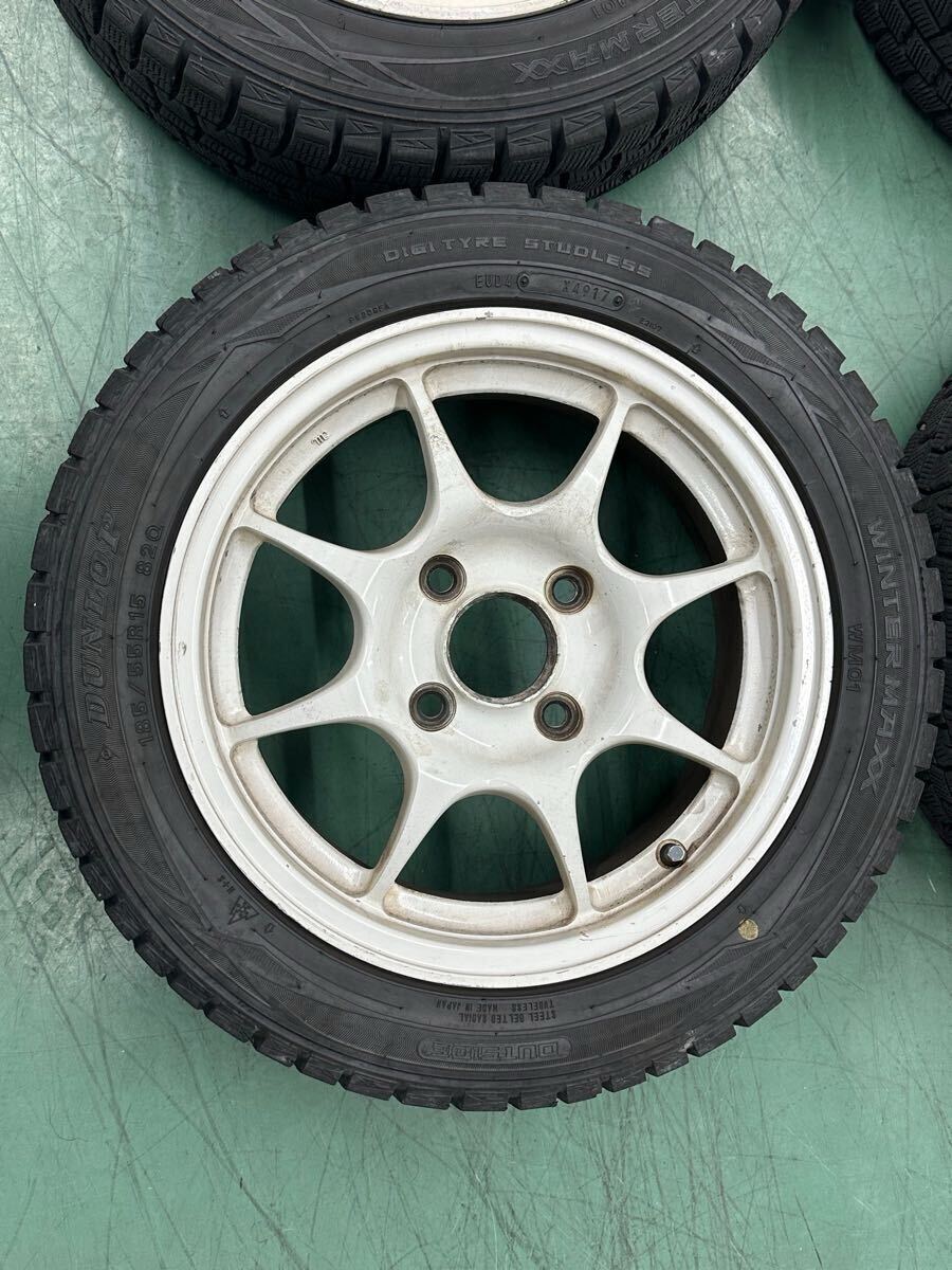 dc2インテグラ タイプR 96spec 純正ホイール　 15インチ 6J+50 pcd114.3 4本 スタッドレス付き 着払い 直接引き取り可能_4
