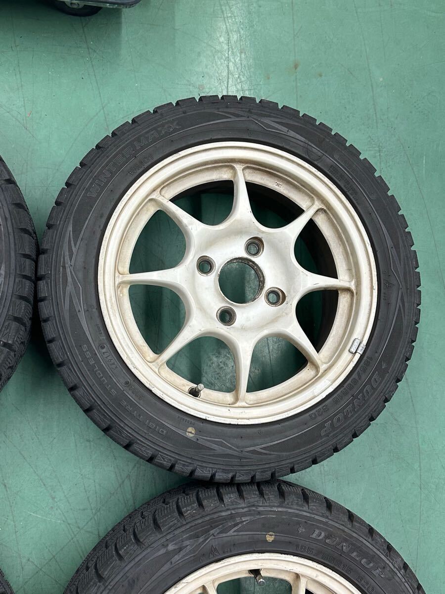 dc2インテグラ タイプR 96spec 純正ホイール　 15インチ 6J+50 pcd114.3 4本 スタッドレス付き 着払い 直接引き取り可能_6