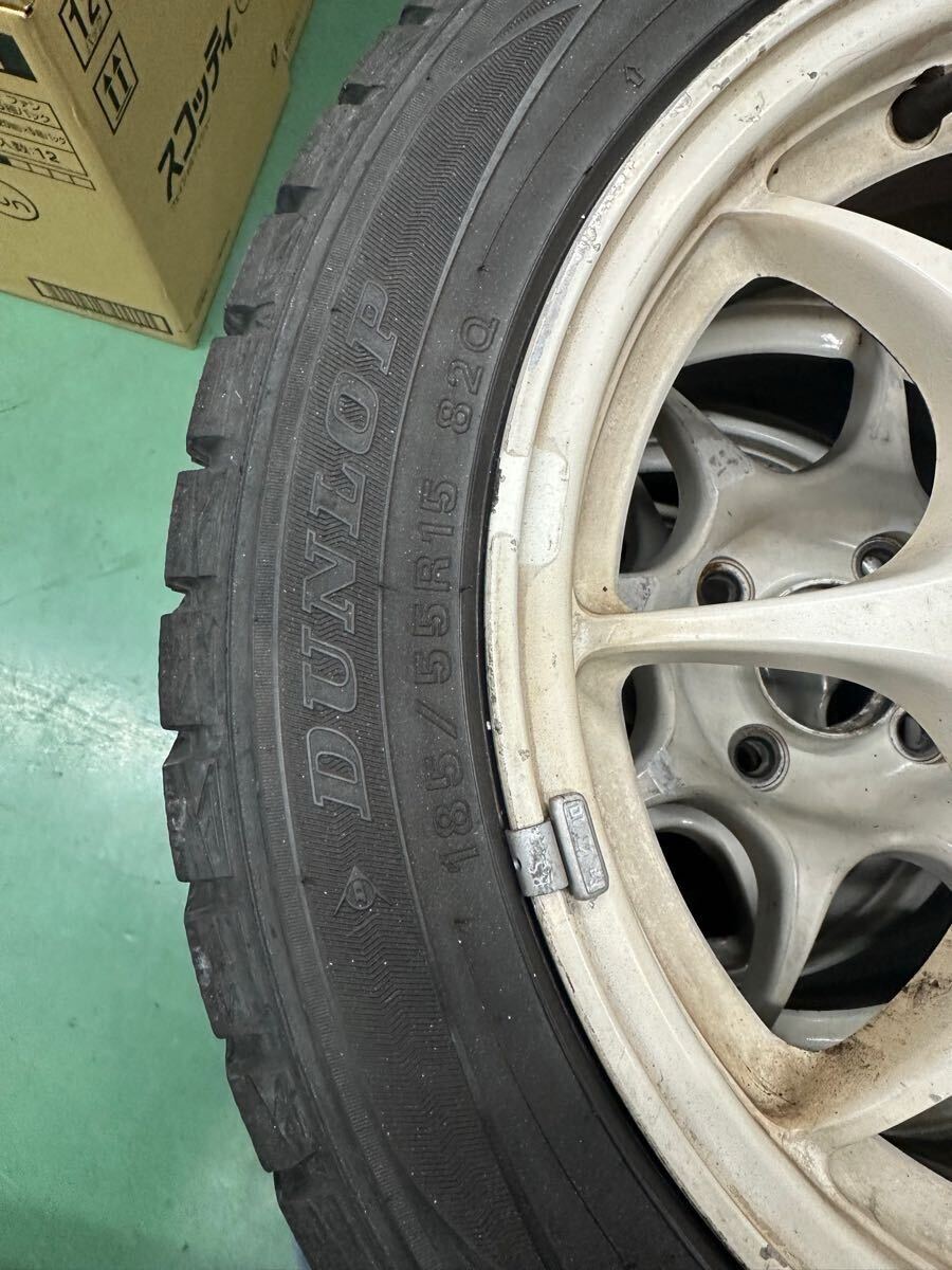 dc2インテグラ タイプR 96spec 純正ホイール　 15インチ 6J+50 pcd114.3 4本 スタッドレス付き 着払い 直接引き取り可能_9