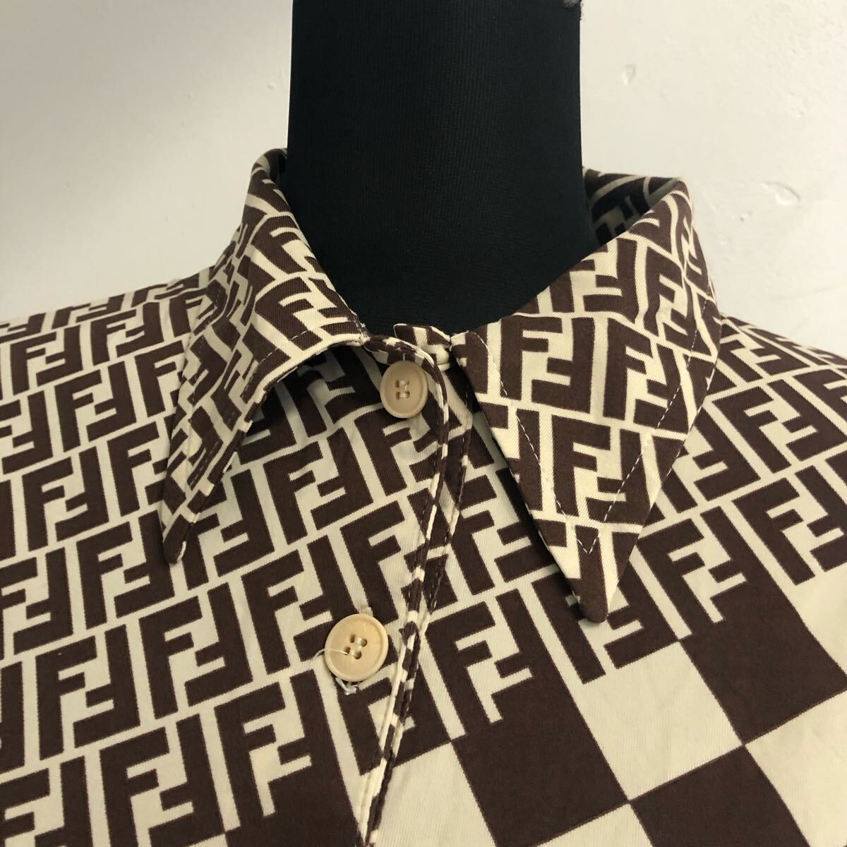 FENDI フェンディ 半袖 ポロシャツ ズッカ柄 46サイズ Tシャツ
