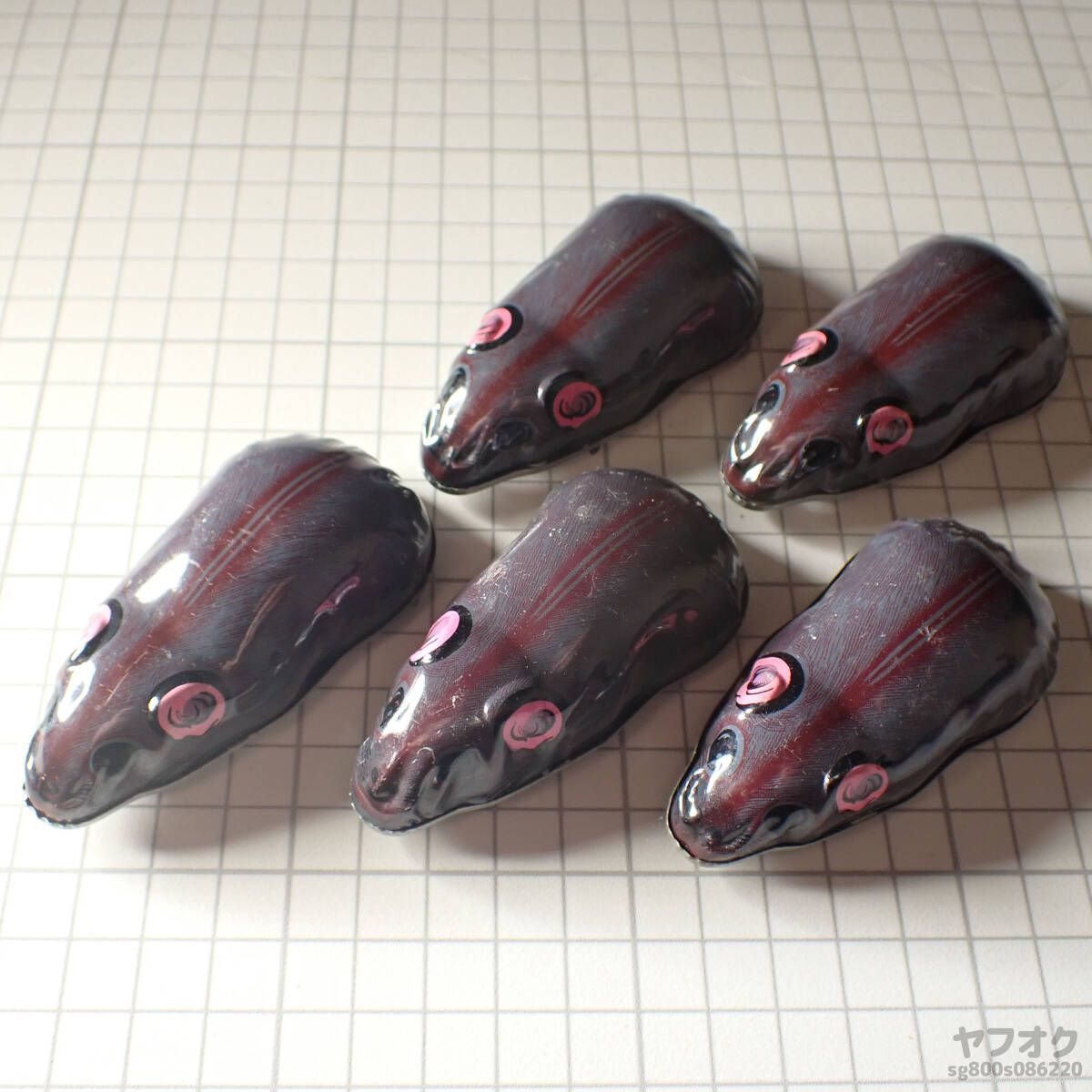 ブリキのおもちゃ 昭和？ 当時物？ 詳細不明 ジャンク ネズミ ねずみ 鼠 5匹セット 送料無料 【D-20】_1