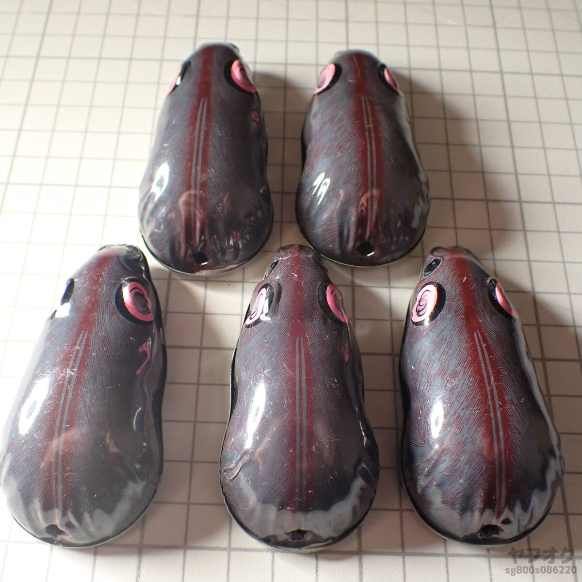 ブリキのおもちゃ 昭和？ 当時物？ 詳細不明 ジャンク ネズミ ねずみ 鼠 5匹セット 送料無料 【D-20】_10