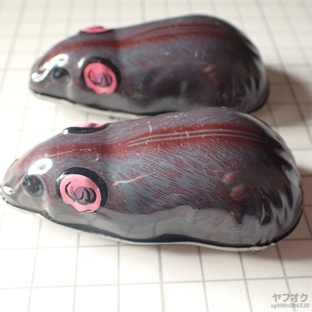 ブリキのおもちゃ 昭和？ 当時物？ 詳細不明 ジャンク ネズミ ねずみ 鼠 5匹セット 送料無料 【D-20】_3