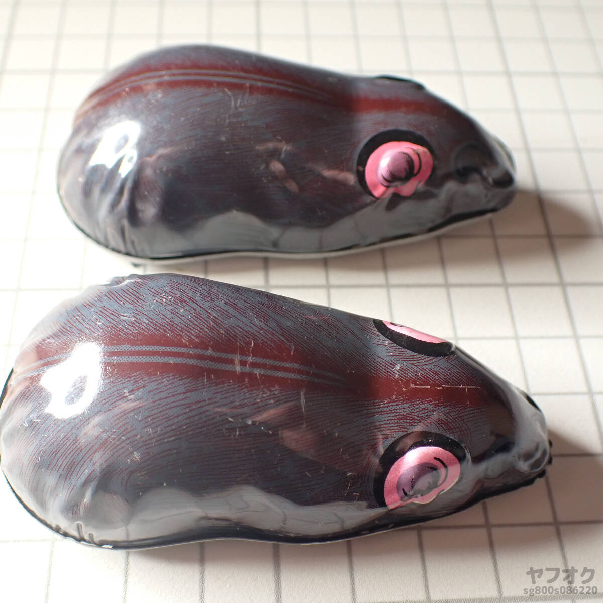 ブリキのおもちゃ 昭和？ 当時物？ 詳細不明 ジャンク ネズミ ねずみ 鼠 5匹セット 送料無料 【D-20】_4