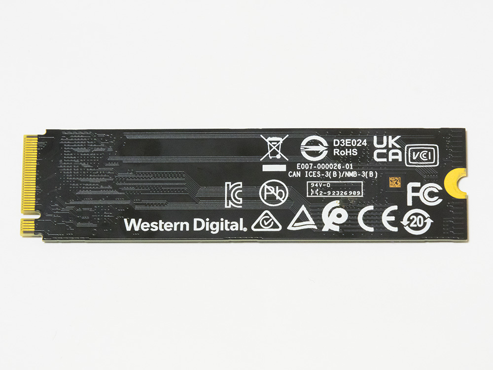 【中古品】WD Blue SN580 WDS500G3B0E NVMe PCIe Gen4x4 500GB - 1_2