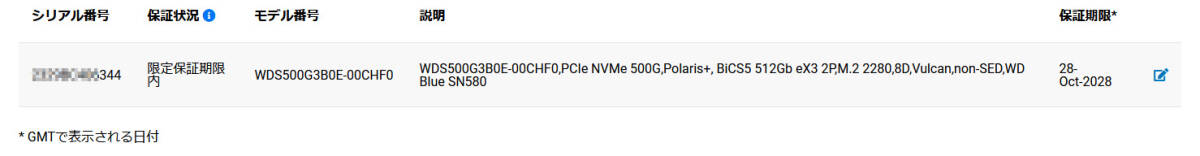 【中古品】WD Blue SN580 WDS500G3B0E NVMe PCIe Gen4x4 500GB - 1_6