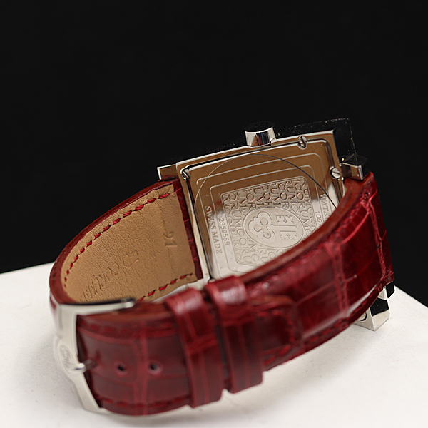 1円 保/箱付 稼働 極美品 コルム トラピーズ QZ 106.406.47 ダイヤベゼル ブラック文字盤 メンズ腕時計 0016500 2JWT KMR_4