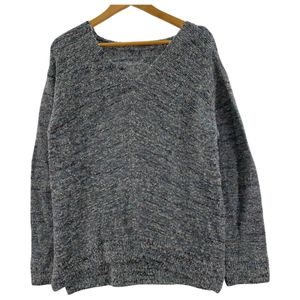 theory luxe セオリーリュクス ミックス糸 Vネック ニット size038/ブルー×グレー