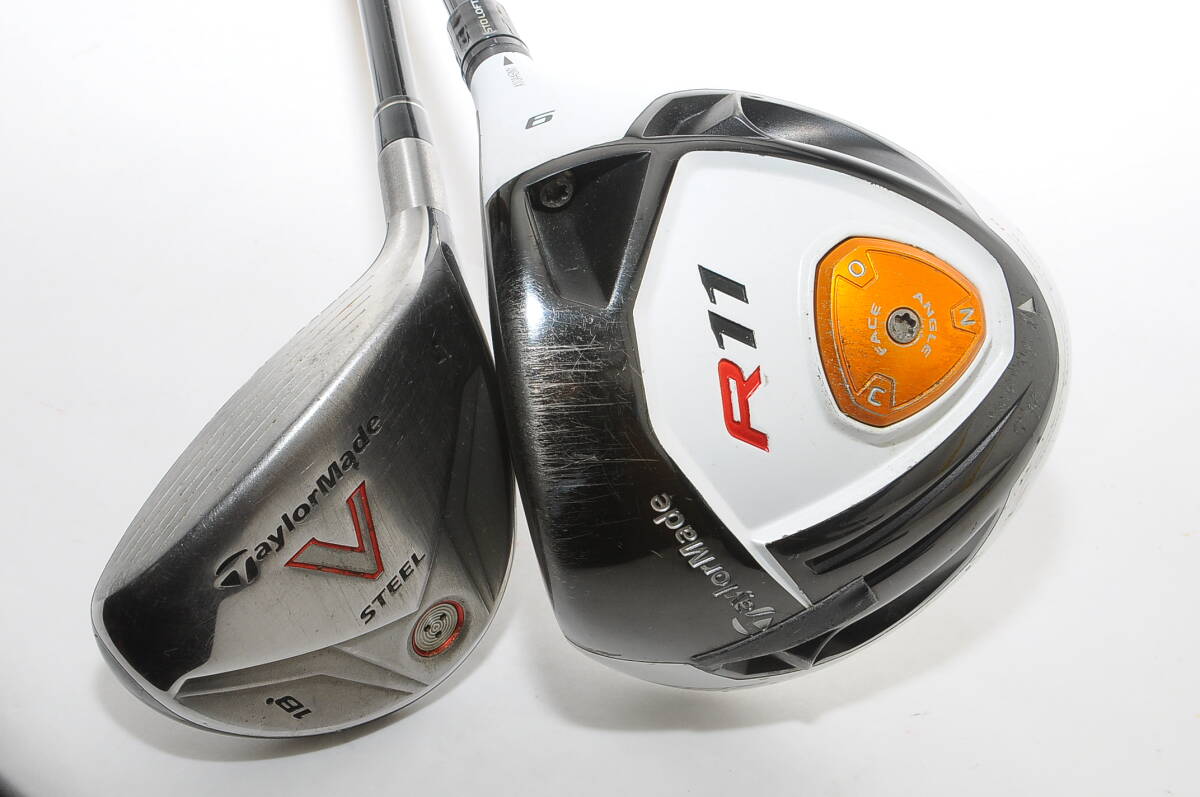 [WD MAZ16]TaylorMade Vスチール R11 フェアウェイウッド 2本まとめセット フレックスS ゴルフクラブ 男性右きき用 テーラーメイド_1