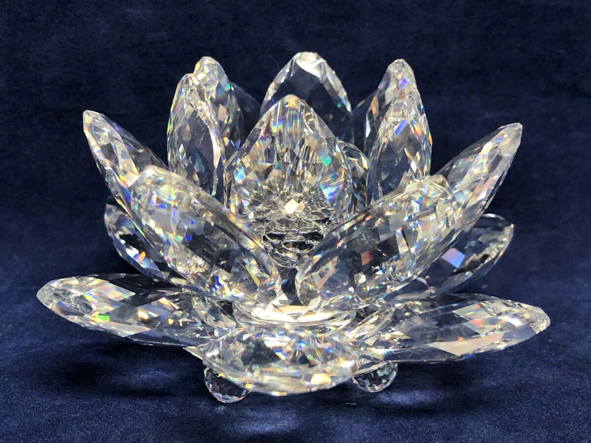 SWAROVSKI スワロフスキー 睡蓮 スイレン キャンドルホルダー Lサイズ 