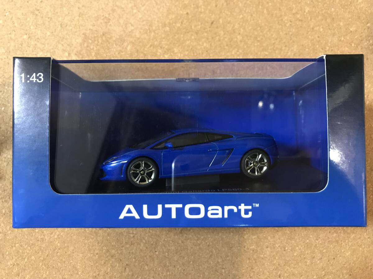 【1円～】AUTOart ランボルギーニ ガヤルド LP560-4 ブルー オートアート ミニカー 1/43_1