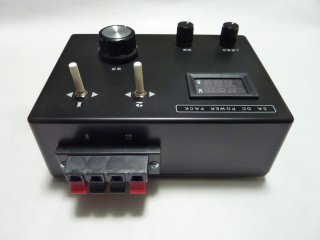 高容量　直流パワーパック５Ａ（デジタル電圧電流計、最大電圧可変）_3