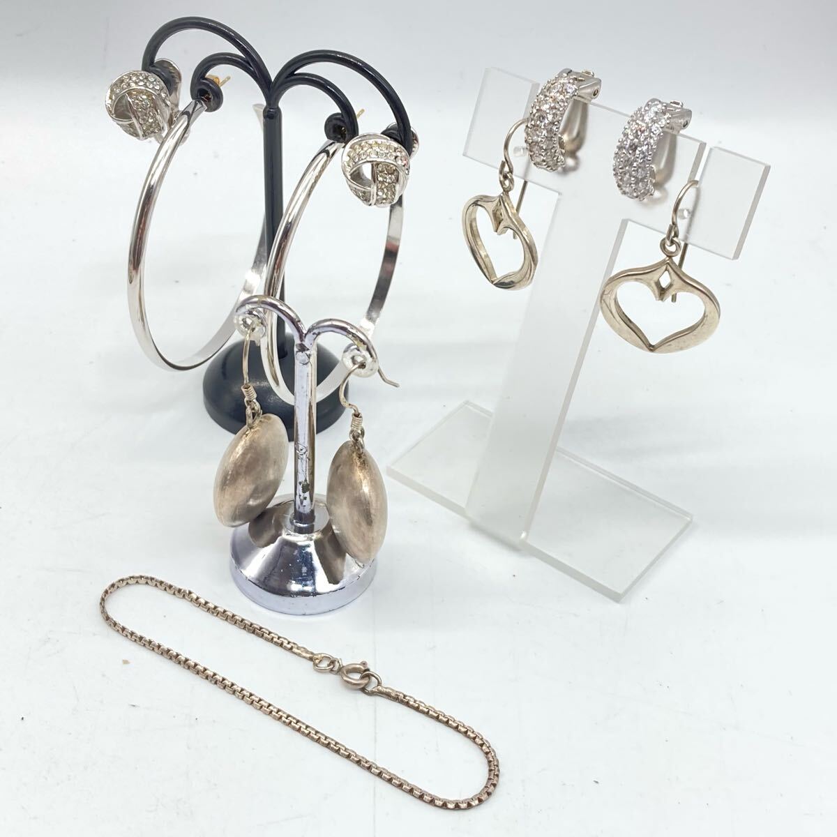 MONET/ヘマタイト/カメオ入り!!□シルバーカラーアクセサリーおまとめ