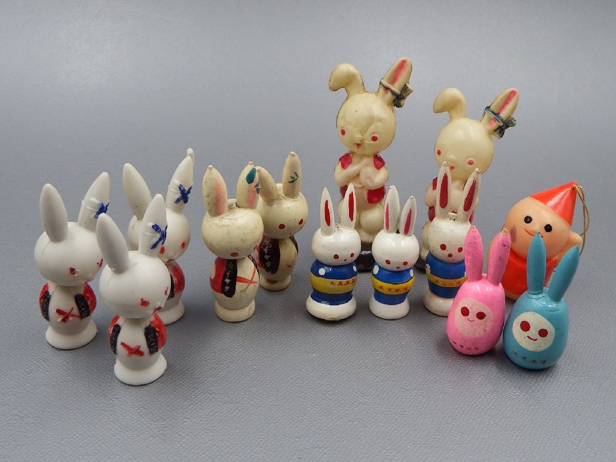 当時物】薬局 ソフビ エスエス製薬 ピョンちゃん 木製こけし 首振り 