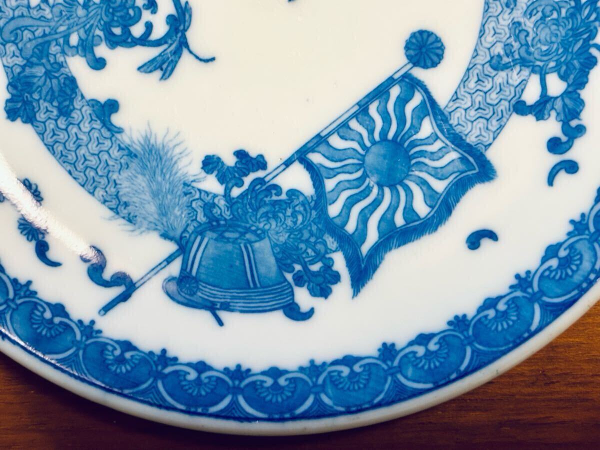 ☆明治期 極美品 日清戦争 戦捷記念絵皿 旭日章 金鵄勲章 旧軍 日本軍