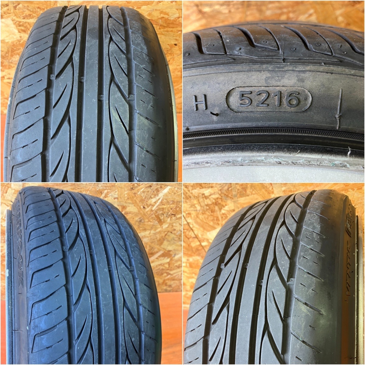 16インチ アルミホイール メーカー不明 6本スポーク 16インチ 7J +35 4穴100 165/40R16 軽自動車 コンパクトカー等に _5