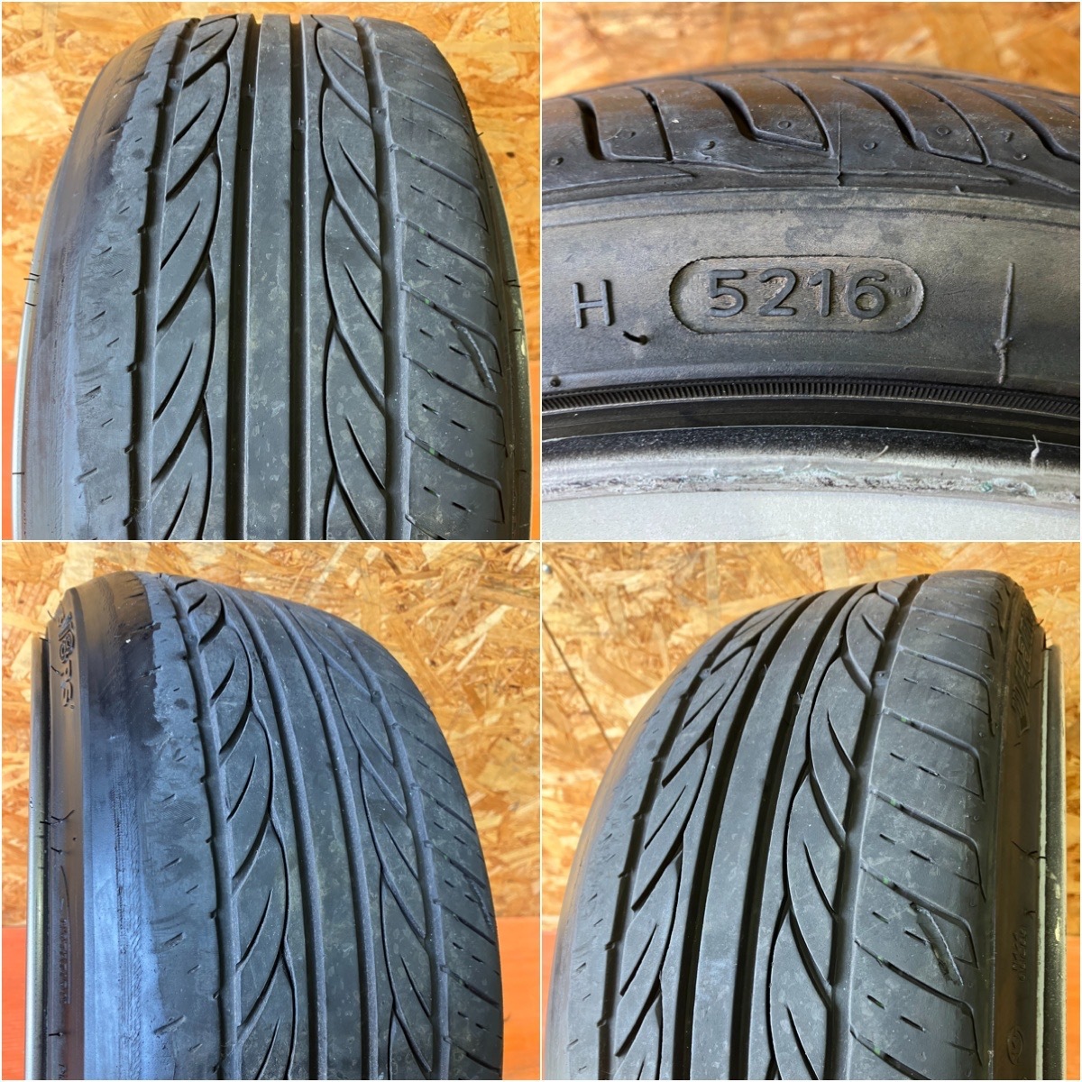 16インチ アルミホイール メーカー不明 6本スポーク 16インチ 7J +35 4穴100 165/40R16 軽自動車 コンパクトカー等に _7