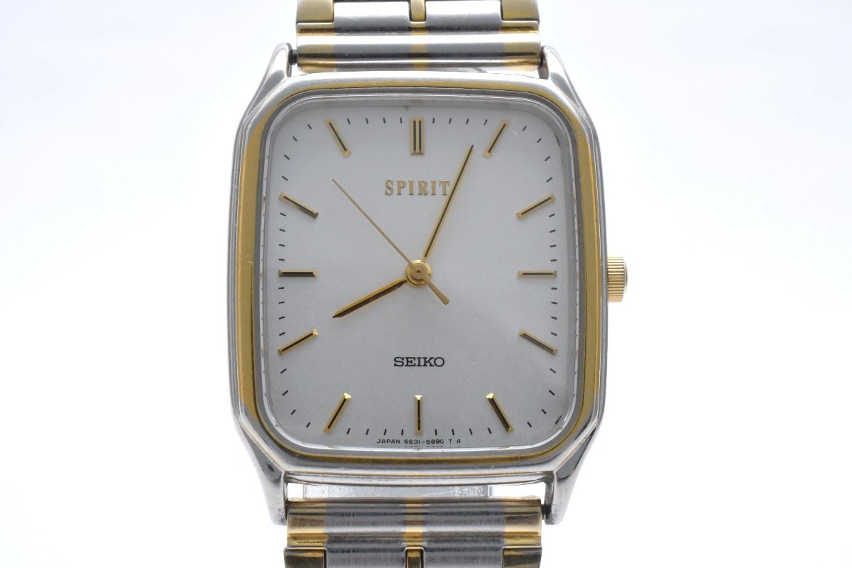 SEIKO セイコー SPIRIT スピリット スクエア 銀 シルバー Silver 5E31