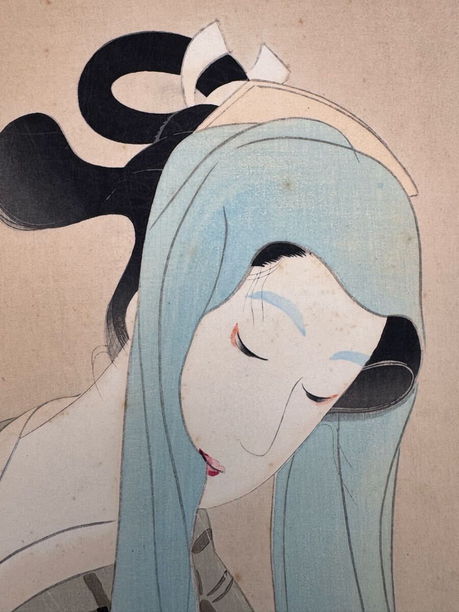 絵画額装　日本画　肉筆画　真作　木谷千種『美人画』女流画家 絵画額装 日本画 肉筆画 真作 木谷千種『美人画』女流画家 絵画額装