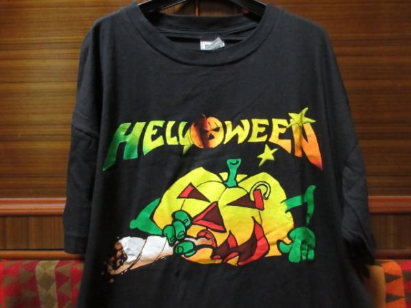 新品 90年代 ビンテージ HELLOWEEN ハロウィン Tシャツ L 当時物 creditee シングルステッチ 90s ビンテージ Helloween ハロウィン
