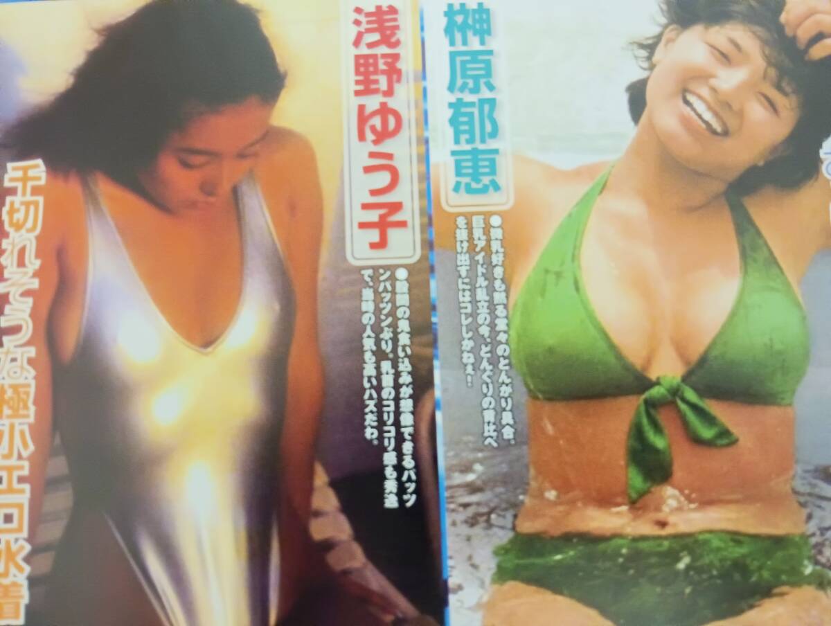 昭和 透け乳首 切り抜き 山口百恵・手塚理美・榊原郁恵・石野真子