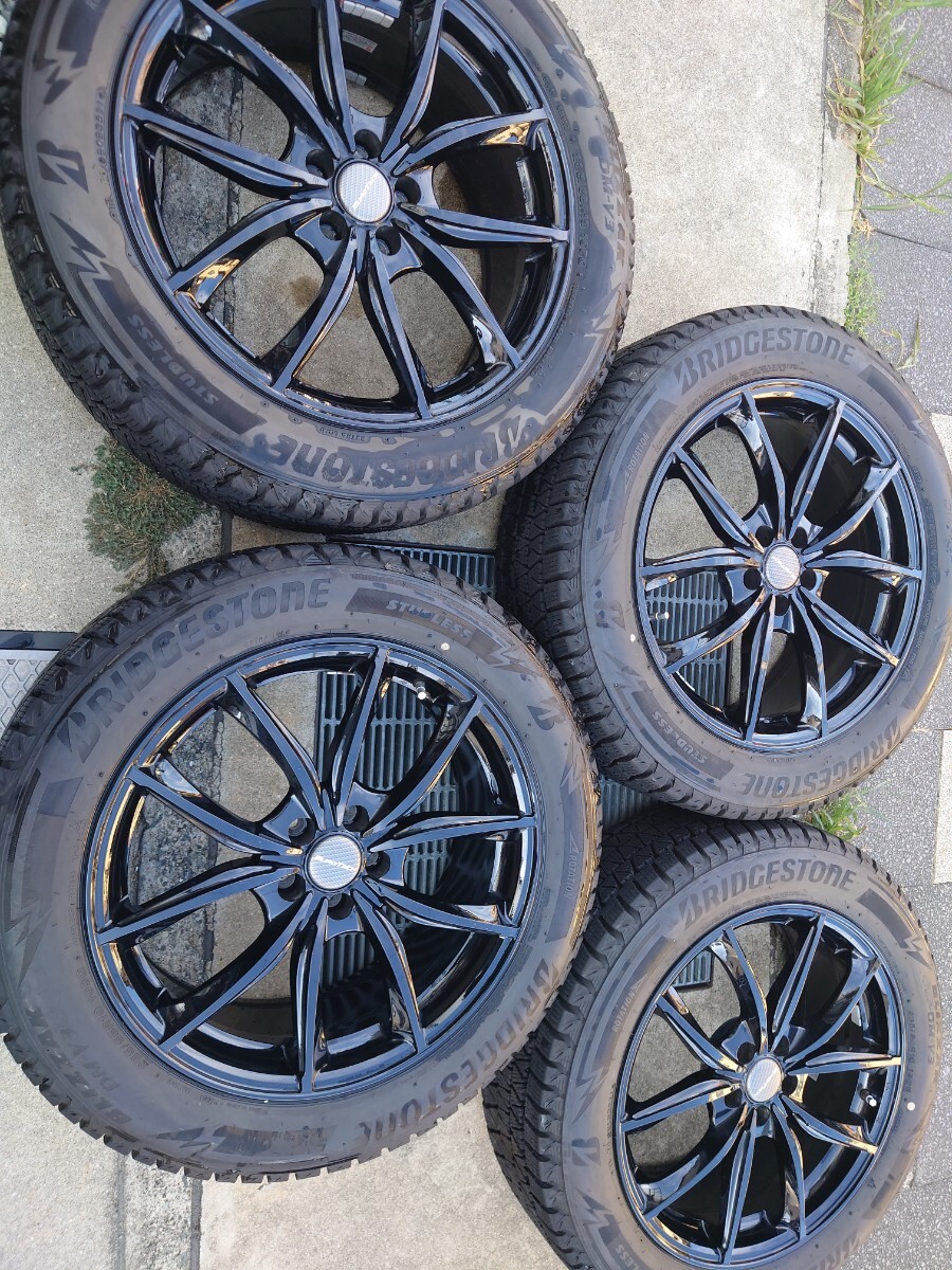 美品】235/55R19 スタッドレスタイヤホイールセット4本 2021年製造 8J 